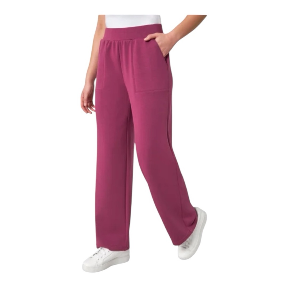 Women Mondetta Ladies' Wide Leg Ultra-Soft Pant size M, Pink/Raspberry -NEW